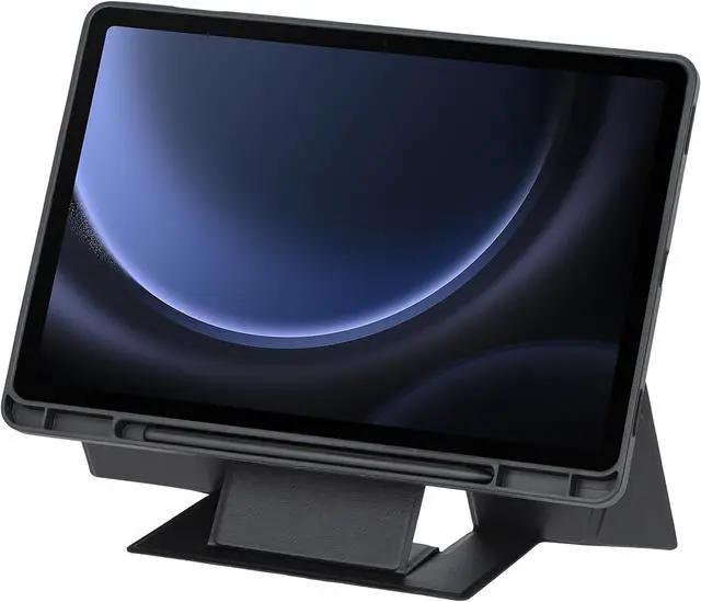 Alt view image 2 of 7 - HHF Tablet Accessories, Detachable Backlit Keyboard, Bracket FILP Leather Protective Case Compatible with Samsung Galaxy Tab S9 FE Plus 12.4 inch X610/X616(Black)