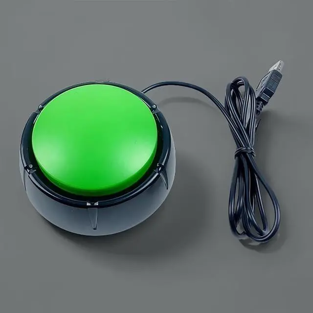 Alt view image 2 of 6 - Programming USB Macro Keyboard, One Handed Enter Key Major Policy Decision Button, Default Enter Key, Control Keyboard for Game PC Switch Lottery Answer, USB Flash Drive With Change Program(Green)