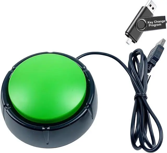 Main image of Programming USB Macro Keyboard, One Handed Enter Key Major Policy Decision Button, Default Enter Key, Control Keyboard for Game PC Switch Lottery Answer, USB Flash Drive With Change Program(Green)