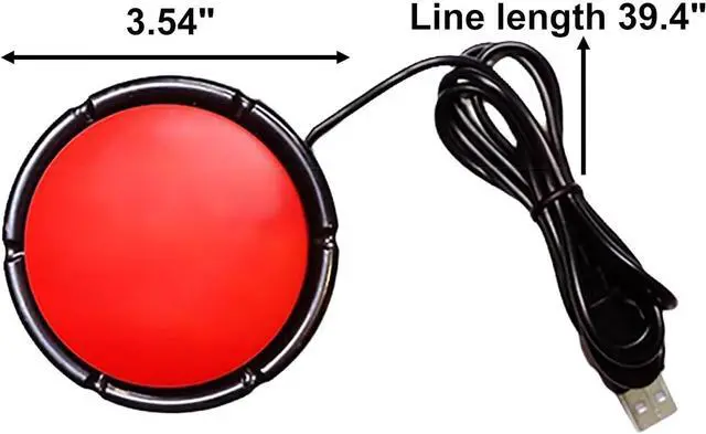 Alt view image 3 of 6 - Programming USB Macro Keyboard, One Handed Enter Key Major Policy Decision Button, Default Enter Key, Control Keyboard for Game PC Switch Lottery Answer, USB Flash Drive With Change Program(Red)