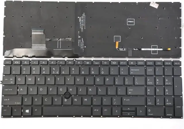 Main image of KGIGIBE Replacement Backlit Keyboard for HP Elitebook 850 G7 850 G8 855 G7 855 G8 Series Laptop US Black with Pointer L89916-001 Without Frame