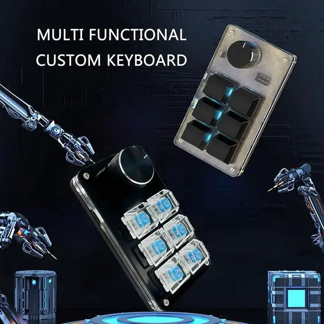 Alt view image 5 of 7 - Greabuy Programmable Macro Keyboards with Customizable Knob,3key/4key/6key/8key Mechanical Gaming Keypad, Hot Swappable