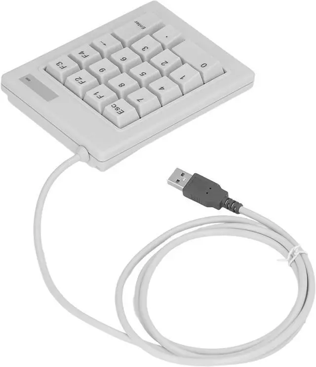 Alt view image 4 of 7 - 18 Key Mechanical Numeric Keypad, USB Number Pad with Skid Pads, Splashproof, Key for Laptop Desktop PC, Business Industrial Use