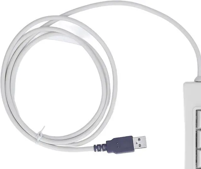 Alt view image 3 of 7 - 18 Key Mechanical Numeric Keypad, USB Number Pad with Skid Pads, Splashproof, Key for Laptop Desktop PC, Business Industrial Use