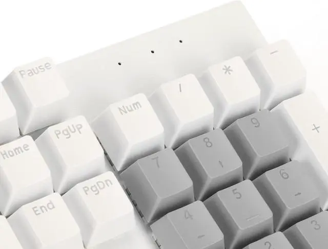 Alt view image 4 of 7 - 104 Key Mechanical Gaming Keyboard, RGB Backlit, Blue Switch, Wired USB Connection, for, and Gaming PCs, 28 Customizable Backlight Modes, Plug and Play (White Grey)