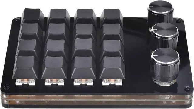 Alt view image 6 of 7 - 16 Key Macro Programmable Keyboard Mechanical Gaming Macro Keyboard 3 Knob KeyPad Hot Swap Gaming Keyboard