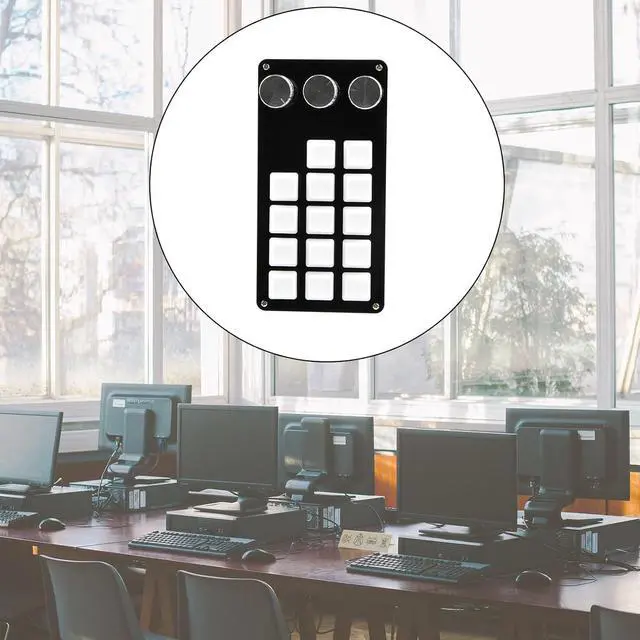 Alt view image 7 of 7 - 14 Keys Keyboard Macropad with 3 Knob Programming Keypad for Gaming Video Editing and Programmable Keypad