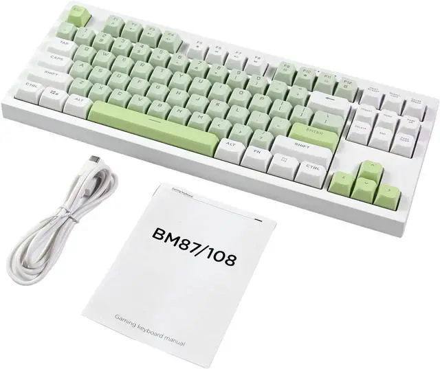 Alt view image 5 of 7 - YUGSHNKFC Mechanical Gaming Keyboard with LED Backlit Keyboard 87/108 Keys Corded Computer Keyboard for Laptop PC Gamers Office Workers