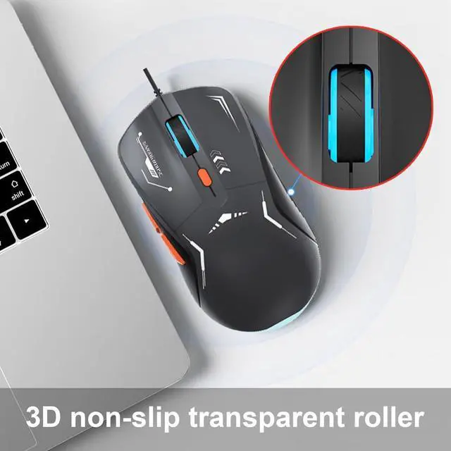 Alt view image 6 of 7 - RALIYATX Wire Keyboard Set With Quiet Key Spill Resistant Designs Ergonomic Keyboard For Offices Home Plugs And Play