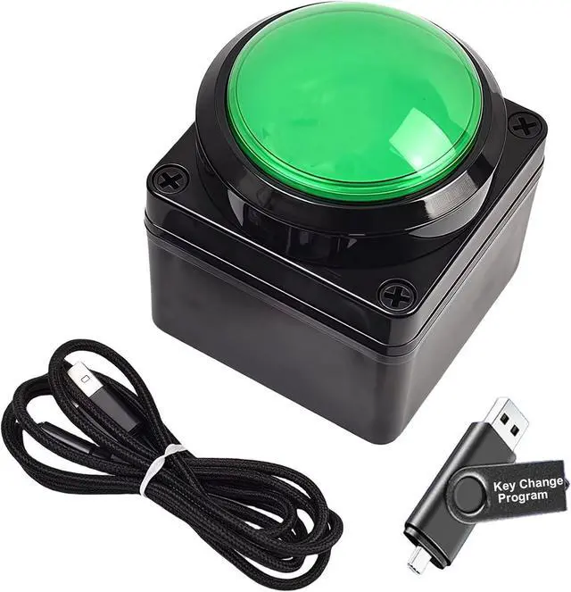 Main image of Programmable USB Macro Keyboard, Major Policy Decision Button, One Handed Programmable Setting & Game Switch Control Keyboard, U Flash Disk with Customized Program, Default Enter Function, Green