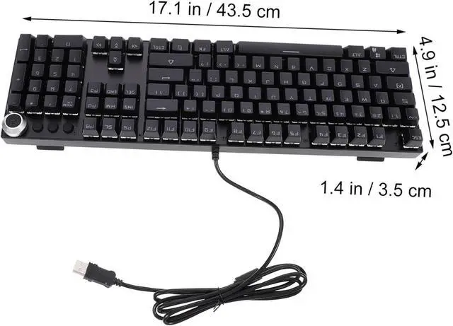 Alt view image 2 of 7 - OSOLADY Key Backlit Mechanical Keyboard Wired USB Gaming Keyboard with Enhanced Ergonomic Key Mapping