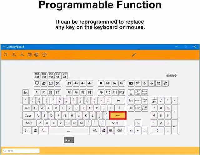 Alt view image 6 of 7 - Programmable USB Macro Keyboard, Major Policy Decision Button, One Handed Programmable Setting & Game Switch Control Keyboard, U Flash Disk with Customized Program, Default Enter Function, Yellow