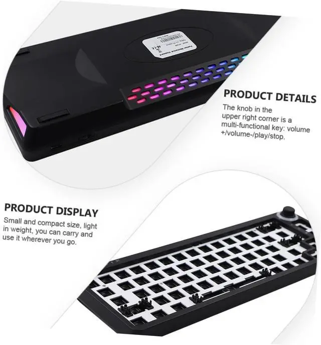 Alt view image 5 of 7 - ELAYARD 1set Hot Swappable Mechanical Keyboard Kit Programmable RGB Lighting Key Wired Accessory for Custom
