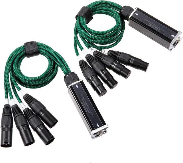 Alt view image 6 of 7 - KEXIAO 4Channel 3Pin Snake Multi Net Snake Receiver to Single Cable 4 Channel Receiver for Stage Lighting