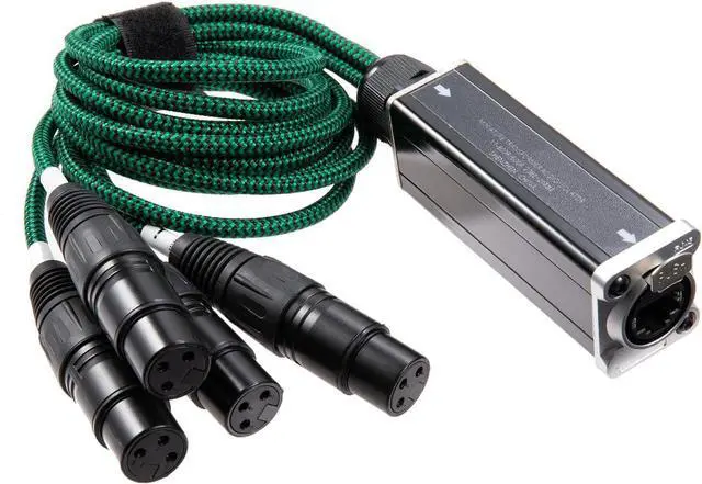 Alt view image 5 of 7 - KEXIAO 4Channel 3Pin Snake Multi Net Snake Receiver to Single Cable 4 Channel Receiver for Stage Lighting