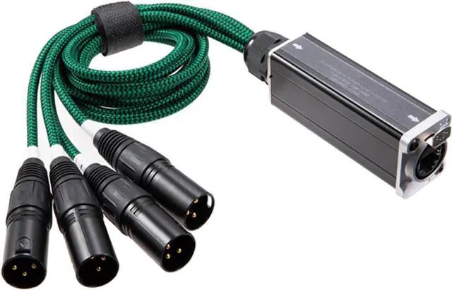 Main image of KEXIAO 4Channel 3Pin Snake Multi Net Snake Receiver to Single Cable 4 Channel Receiver for Stage Lighting