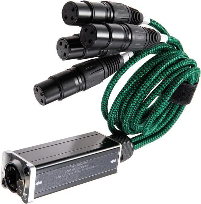 Alt view image 4 of 7 - KEXIAO 4Channel 3Pin Snake Multi Net Snake Receiver to Single Cable 4 Channel Receiver for Stage Lighting