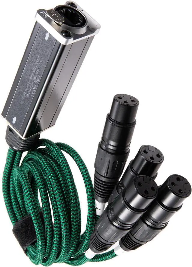 Alt view image 3 of 7 - KEXIAO 4Channel 3Pin Snake Multi Net Snake Receiver to Single Cable 4 Channel Receiver for Stage Lighting