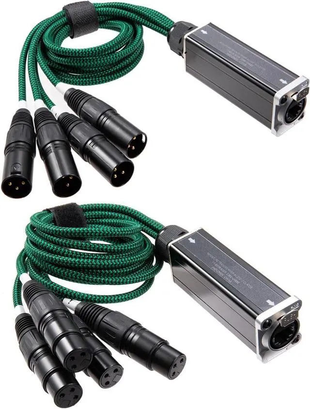 Alt view image 6 of 7 - CHENZILIN 4Channel 3Pin Snake Multi Net Snake Receiver to Single Cable 4 Channel Receiver for Stage Lighting