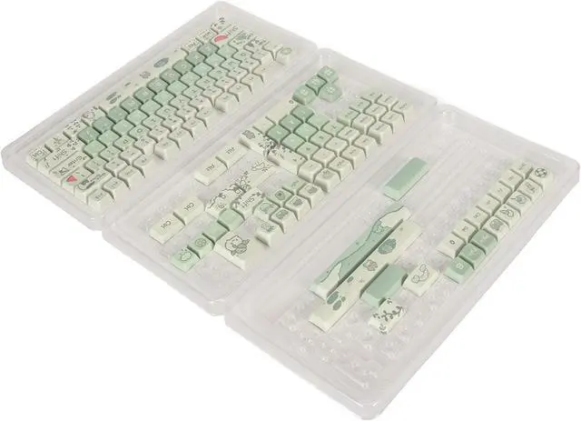 Alt view image 7 of 7 - Cartoon PBT Keyboard Keycaps, 148 Keys Dye Sublimation, Ergonomic, Rich Colors, Mechanical Keyboard Keycaps for PC Gaming and DIY Enthusiasts (Frog)