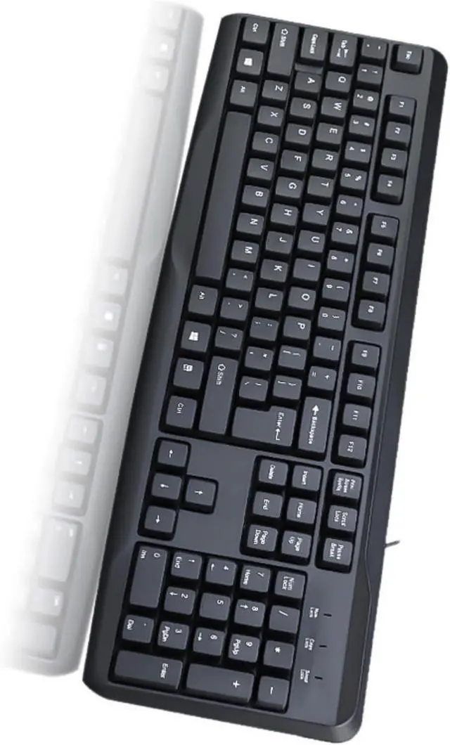 Alt view image 4 of 7 - Ywmsfl Office Wire Keyboard 104Keys Ergonomic Designs with Quick Response and Quiet Operations Fast Responses Keyboards