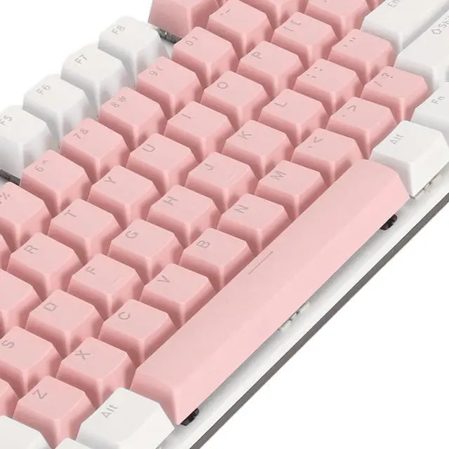 Alt view image 5 of 7 - 104 Key Mechanical Gaming Keyboard, RGB Backlit, Blue, Wired, Plug and Play, for Glass panes and, Scratch Keycaps (Roseate and White)