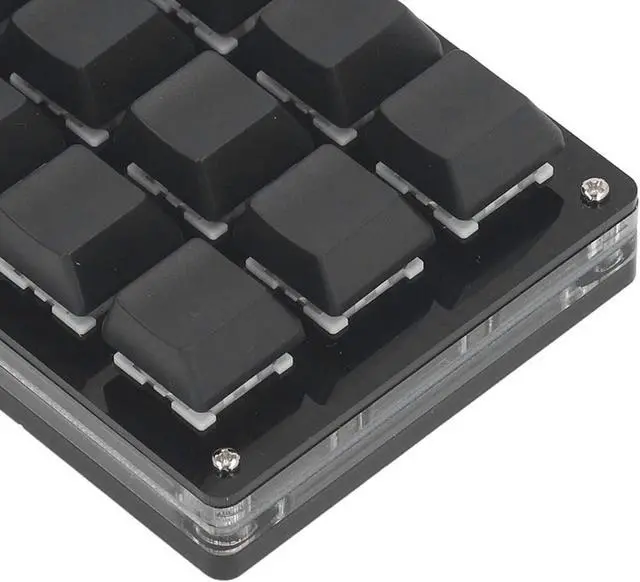 Alt view image 4 of 7 - Macro Mechanical Gaming Keyboard 12 Keys 2 Knobs Programmable Wired Keyboard with Red Switch for Windows for Linux for OSX Office Gaming Music Media Industrial Control