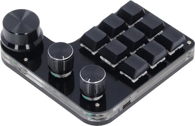 Main image of USB Mini Macro Mechanical Gaming Keyboard 9 Keys 3 Knobs RGB LED Programmable Knob Function Custom Range Macro Pad RGB Keypad for Games