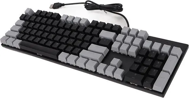 Alt view image 3 of 7 - 104 Key Mechanical Gaming Keyboard, Blue Switch, RGB Backlit, USB Wired, Wearproof Scratch, for PC Notebook Win7/8/10 (Gray Black)