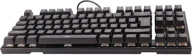 Alt view image 5 of 7 - 87 Key Blue Mechanical Gaming Keyboard with Detachable Wrist Rest, Multicolored RGB Backlit, Ergonomic, 50 Million Keystroke Durability, ABS Material, Compatible