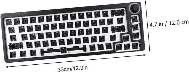 Alt view image 2 of 7 - Vaguelly 1Set Hot Swappable Keyboard DIY Kit Mechanical Keyboard Case with RGB Lighting