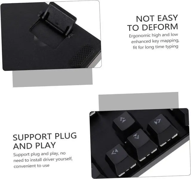 Alt view image 6 of 7 - Holibanna 104 Keys Mechanical Gaming Keyboard RGB Backlight Wired USB Ergonomic Design for Office and Gaming