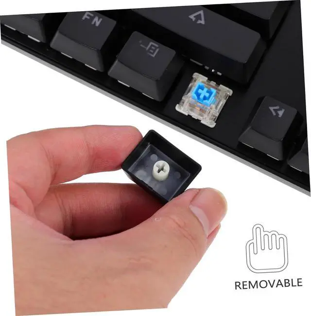 Alt view image 5 of 7 - MERRYHAPY RGB Backlit Mechanical Keyboard Ergonomic Keys with Lighting Modes Durable Keycaps