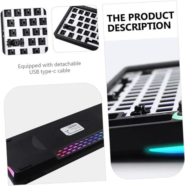 Alt view image 3 of 7 - ELAYARD 1set Hot Swappable Mechanical Keyboard Kit Programmable RGB Lighting Key Wired Accessory for Custom