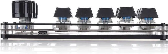 Alt view image 6 of 7 - 15 Keys USB Keypad Programming Macro Pad with 3 Knobs Macro Mechanical Gaming Keyboard Handed Keyboard