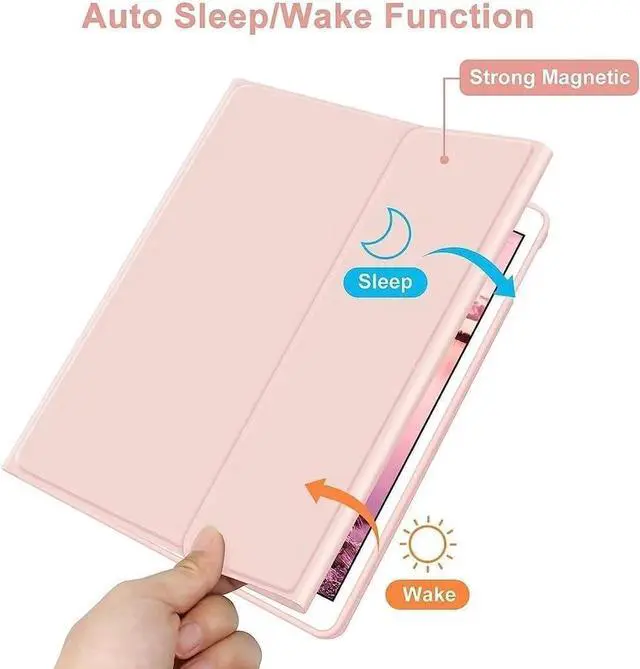 Alt view image 5 of 7 - EHLCYS Keyboard Case for iPad Air 13 inch (M3/2025, M2/2024) iPad Pro 12.9" 6th/5th/4th/3th Gen (2022/2021/2020/2018), Detachable Bluetooth Keyboard Ultra-Thin Case with Pen Holder & Mouse,Pink