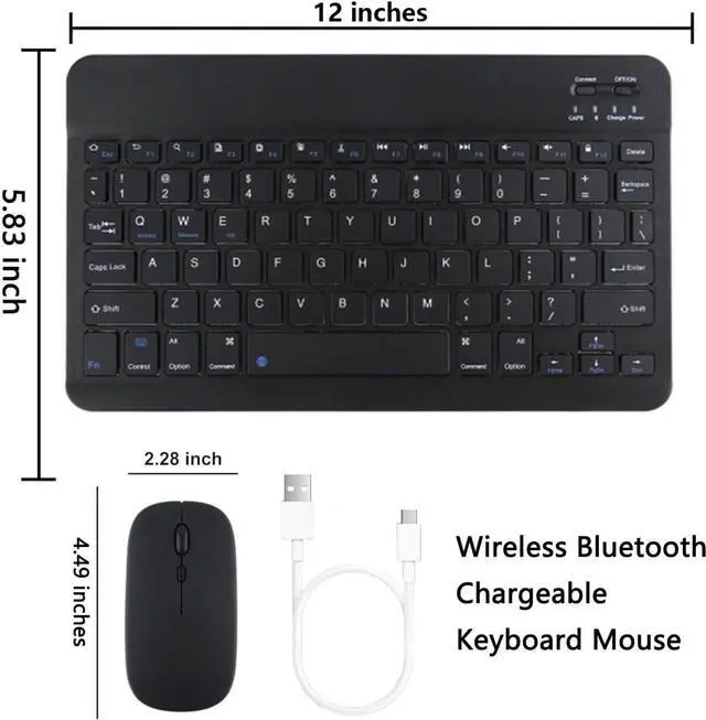 Alt view image 7 of 7 - EHLCYS Keyboard Case for iPad Air 11-inch (7th/6th Gen M3/M2 2025/2024), iPad Air 5th/4th Gen (10.9-inch 2022/2020), Detachable Bluetooth Keyboard, Ultra-Thin Case with Pen Holder & Mouse,Black
