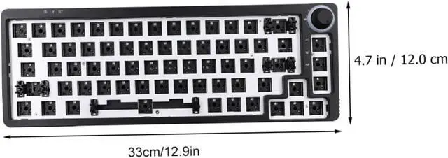 Alt view image 2 of 7 - MOLUCKFU Mechanical Keyboard Kit DIY Case Plate 67-Key Hot-swappable USB-c Cable Ergonomic Computer Accessory