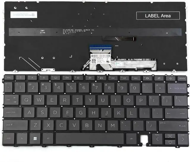 Main image of KGIGIBE Replacement Backlit Keyboard for HP Spectre x360 14-EF 14-EF0008CA 14-EF0013DX 14-EF2013DX 14-EF2023DX TPN-C155 Laptop US Black