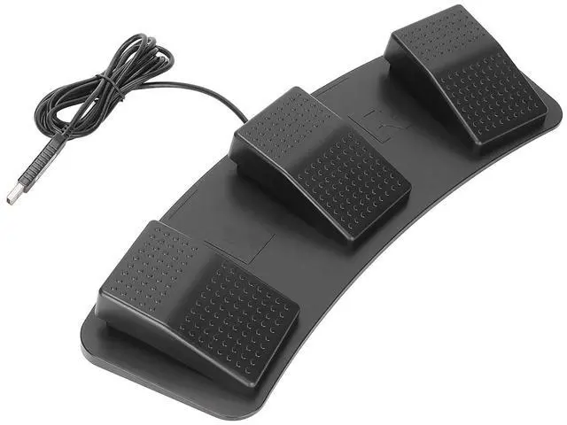 Main image of USB Triple Foot Switch Pedal for Games and Factory Testing, Sensitivity Mechanical Switch, Ergonomic, Multifunctional, Custom Programming, Wired USB Connection,