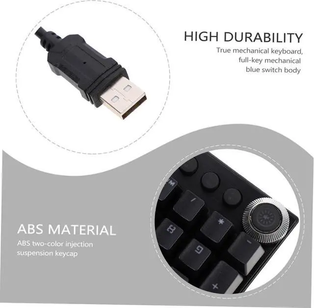 Alt view image 5 of 7 - DIYEAH Key Wired Mechanical Keyboard with RGB Backlight Ergonomic Design for Gaming and Office Use