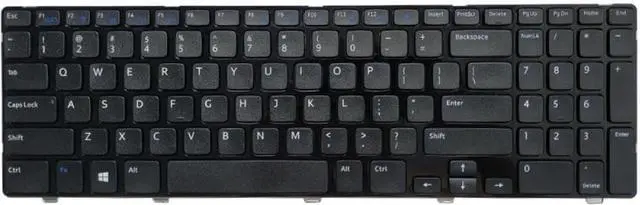 Alt view image 3 of 5 - US Keyboard Replacement Compatible with MP-12F83US-698 PK130SZ3A00 0YH3FC SN7221 SG-60000-XUA NSK-LA0SC 1D Black with Frame Compatible with Various Models