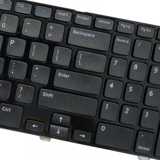 Alt view image 5 of 5 - US Keyboard Replacement Compatible with MP-12F83US-698 PK130SZ3A00 0YH3FC SN7221 SG-60000-XUA NSK-LA0SC 1D Black with Frame Compatible with Various Models