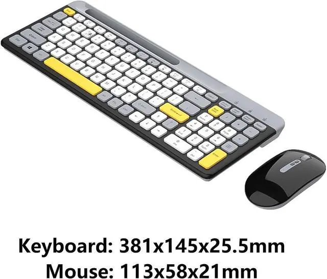 Alt view image 7 of 7 - Slimly Keyboard with Bluetooth-Compatible 5.0 2.4G Connection Quiet Typing for Window Multiple Systems