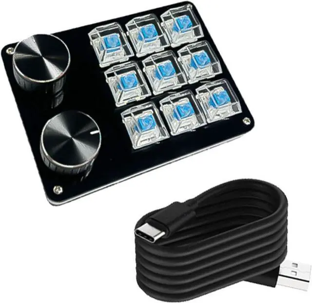 Alt view image 3 of 7 - HapGlan High Efficiency Programmable Macro Keyboards 9/10/12/15Key Mechanical Gaming Keypad for Multimedia and Industrial Use