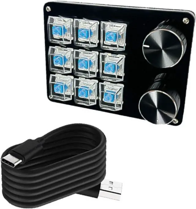 Main image of HapGlan High Efficiency Programmable Macro Keyboards 9/10/12/15Key Mechanical Gaming Keypad for Multimedia and Industrial Use