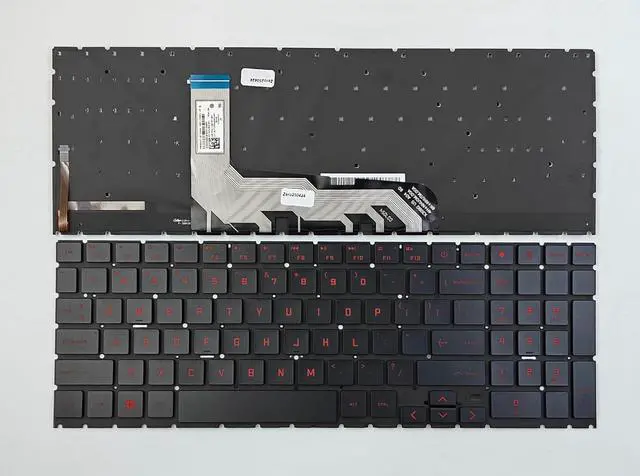 Alt view image 3 of 3 - KGIGIBE Replacement Backlit Keyboard for HP Omen 16-WF 16-WF0083DX 16-WF0097NR 16-U 16-U0013DX 16-U1047NR 16-WD TPN-C167 Laptop US Black with Red Backlit Without Frame