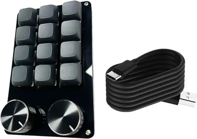 Main image of Customizable Macro Keypad with Single Knob 9Key/10Key/12Key/15Key Mechanical Gaming Keyboards Programmable Keypad