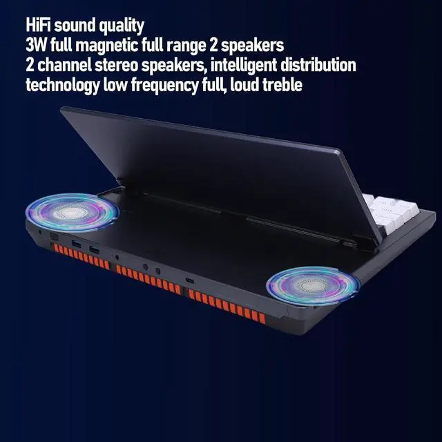 Alt view image 5 of 7 - Touchscreen Gaming Mechanical Keyboard, 13 Inch 68 Keys RGB Portable Compact Keyboards, with with Foldable 0-90 Degree Portable Screen (US Plug)