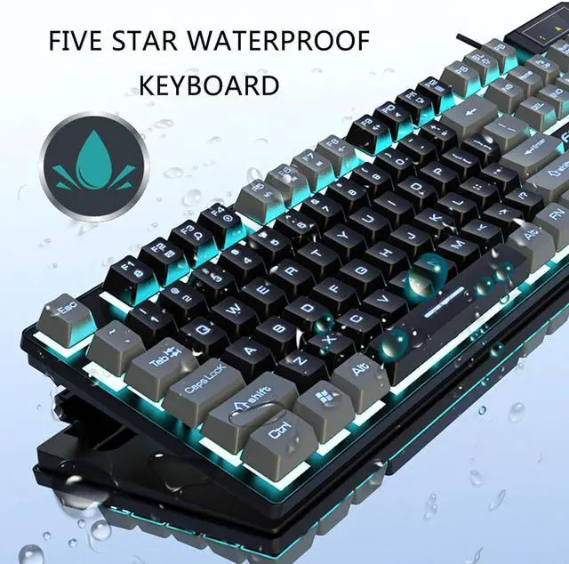 Alt view image 6 of 7 - EINCORN Backlit Wireds Gaming Keyboards for PC with Mechanical Feel and Ergonomic Keyboards Gamers